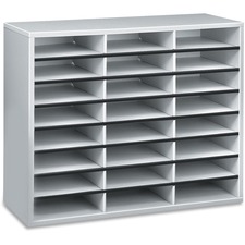 FEL25041 - Fellowes Literature Organizer - 24 Compartment Sorter, Dove Gray