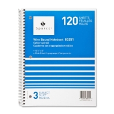 SPR83251 - Sparco Quality Wirebound Wide Ruled Notebooks