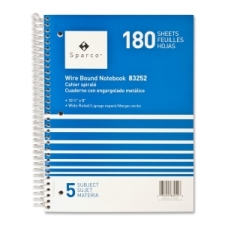 SPR83252 - Sparco Quality Wirebound Wide Ruled Notebooks
