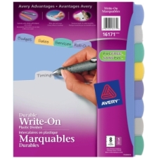 AVE16171 - Avery&reg; Big Tab(TM) Write & Erase Durable Plastic Dividers, 8 Multicolor Tabs, 1 Set (16171)