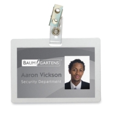 BAU62916 - SICURIX Self-laminating Badge Holder with Clip