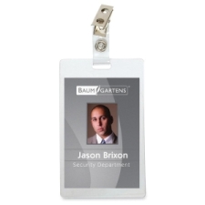 BAU62926 - SICURIX Self-laminating Badge Holder with Clip