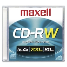 MAX630010 - Maxell CD Rewritable Media - CD-RW - 4x - 700 MB - 1 Pack