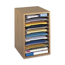 SAF9419MO - Safco Adjustable Vertical Wood Shelf Organizer