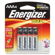 EVEE92BP4 - Energizer Max Alkaline AAA Batteries