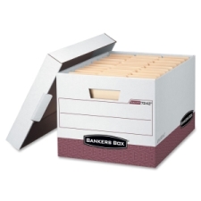 FEL07242 - Bankers Box R-Kive&reg; - Letter/Legal, White/Red