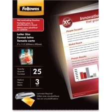 FEL52454 - Fellowes Thermal Laminating Pouches - ImageLast&trade;, Jam Free, Letter, 3 mil, 100 pack