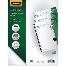 FEL52089 - Fellowes Crystals&trade; Clear PVC Covers - Letter, 100 pack