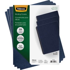 FEL52113 - Fellowes Expressions&trade; Linen Presentation Covers - Oversize Navy 200 pack