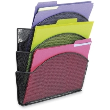SAF4175BL - Safco Black Magic Magnetic Triple File Pocket