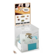 SAF4234CL - Safco Customizable Locking Acrylic Collection Box
