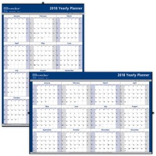 BLIC172214 - Brownline 2-Sided Paper Yearly Wall Calendar