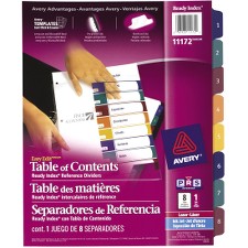 AVE11172 - Avery&reg; Easy Edit Index Divider
