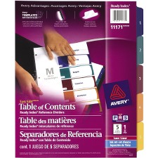 AVE11171 - Avery&reg; Easy Edit Index Divider