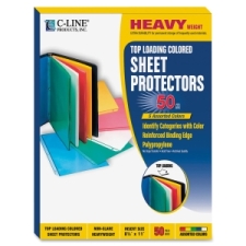 CLI62010 - C-Line Colored Top Loading Sheet Protectors