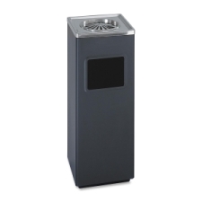 SAF9696BL - Safco Sandless Square Ash Urn/Trash Receptacle