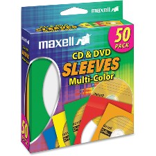 MAX190134 - Maxell CD-401 Multi-Color CD & DVD Sleeve