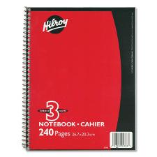 HLR05783 - Hilroy Coil Three Subject Notebook