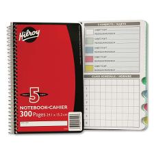 HLR13402 - Hilroy Executive Coil Five Subject Notebook