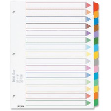 OXF24150 - Oxford Color Coded Index Divider