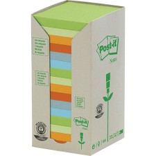 MMM654IRPT - 3M Pastel Rainbow Recycled Notes