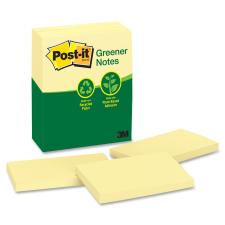 MMM655RPYEL - 3M Plain Recycled Notes