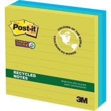 MMM6753SSTC - Post-it&reg; Super Sticky Lined Tropical Notes
