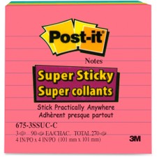 MMM6753SSUCC - Post-it&reg; Super Sticky Lined Notes