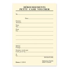 BLIA1603B - Blueline Bilingual Petty Cash Vouchers Pad