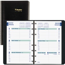 BLIC510081BTX - Blueline Wirebound Hourly Appointment Planner