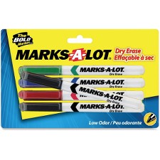 AVEC86709 - Avery&reg; Marks-A-Lot 4-Color Dry Erase Marker