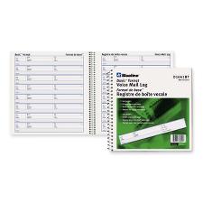 BLID1641BT - Blueline Bilingual Voicemail Log Book