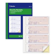 BLIDC74 - Blueline Security Receipt Forms Book