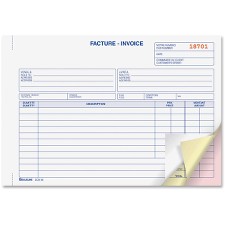 BLIDCB37 - Blueline Bilingual Invoice Book