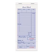 BLIGA - Blueline Guest Check Book