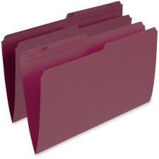 PFXR615BUR - Pendaflex Single Top Vertical Colored File Folder