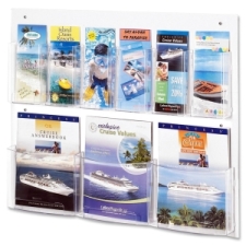 SAF5666CL - Safco Nine Compartment Magazine/Pamphlet Display