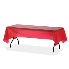 GJO10326 - Genuine Joe Plastic Rectangular Table Covers
