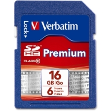 VER96808 - Verbatim 16GB Premium SDHC Memory Card, UHS-I V10 U1 Class 10