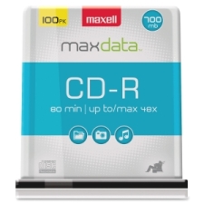 MAX648200 - Maxell CD Recordable Media - CD-R - 48x - 700 MB - 100 Pack Spindle
