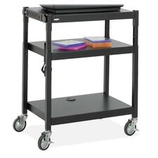SAF8932BL - Safco Adjustable Height A/V Cart