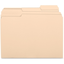 BSN17525 - Business Source 1/3 Cut 1-ply Top Tab Manila Folders
