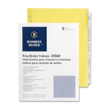 BSN20068 - Business Source Buff Stock Ring Binder Indexes