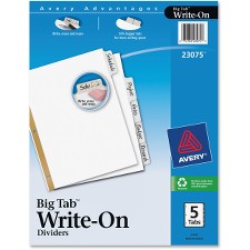 AVE23075 - Avery&reg; Big Tab Write & Erase Paper Dividers