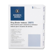 BSN20072 - Business Source 3-Ring 5-Tab Erasable Tab Indexes