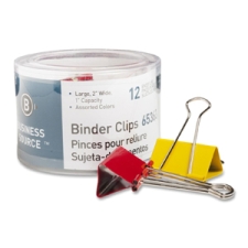 BSN65363 - Business Source Colored Fold-back Binder Clips