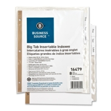 BSN16479 - Business Source Tear-resistant Clear Tab Index Dividers