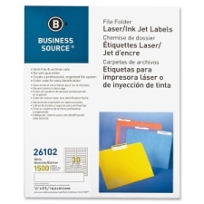 BSN26102 - Business Source Laser/Inkjet File Folder Labels