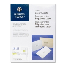 BSN26123 - Business Source Clear Laser Print Mailing Labels