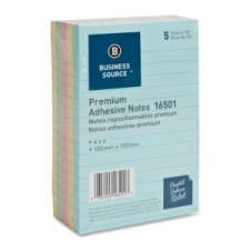 BSN16501 - Business Source Ruled Adhesive Notes